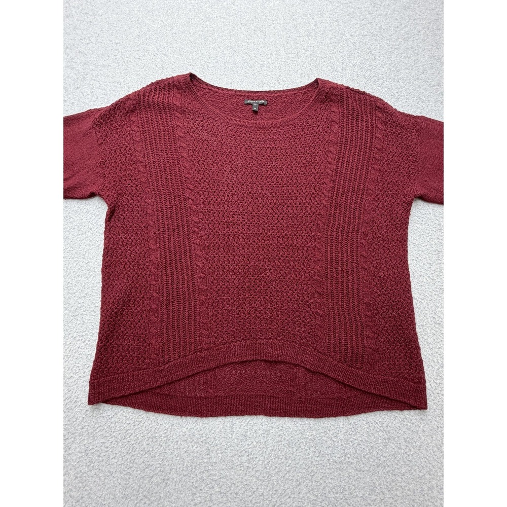 Eileen Fisher Knit Sweater Womens XL Red‎ Alpaca Merino Wool Scoop Neck USA - Picture 5 of 14